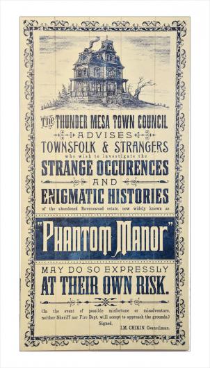 Poster phantom manor sur plaque de bois